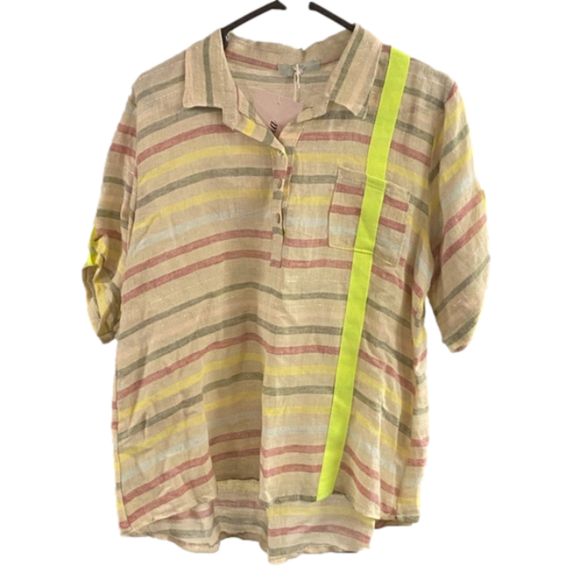 Liabella striped top NWT O/S - Picture 1 of 7